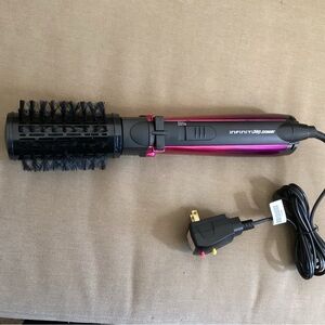 Black and Pink Hair Styling Brush with Electric Bristles